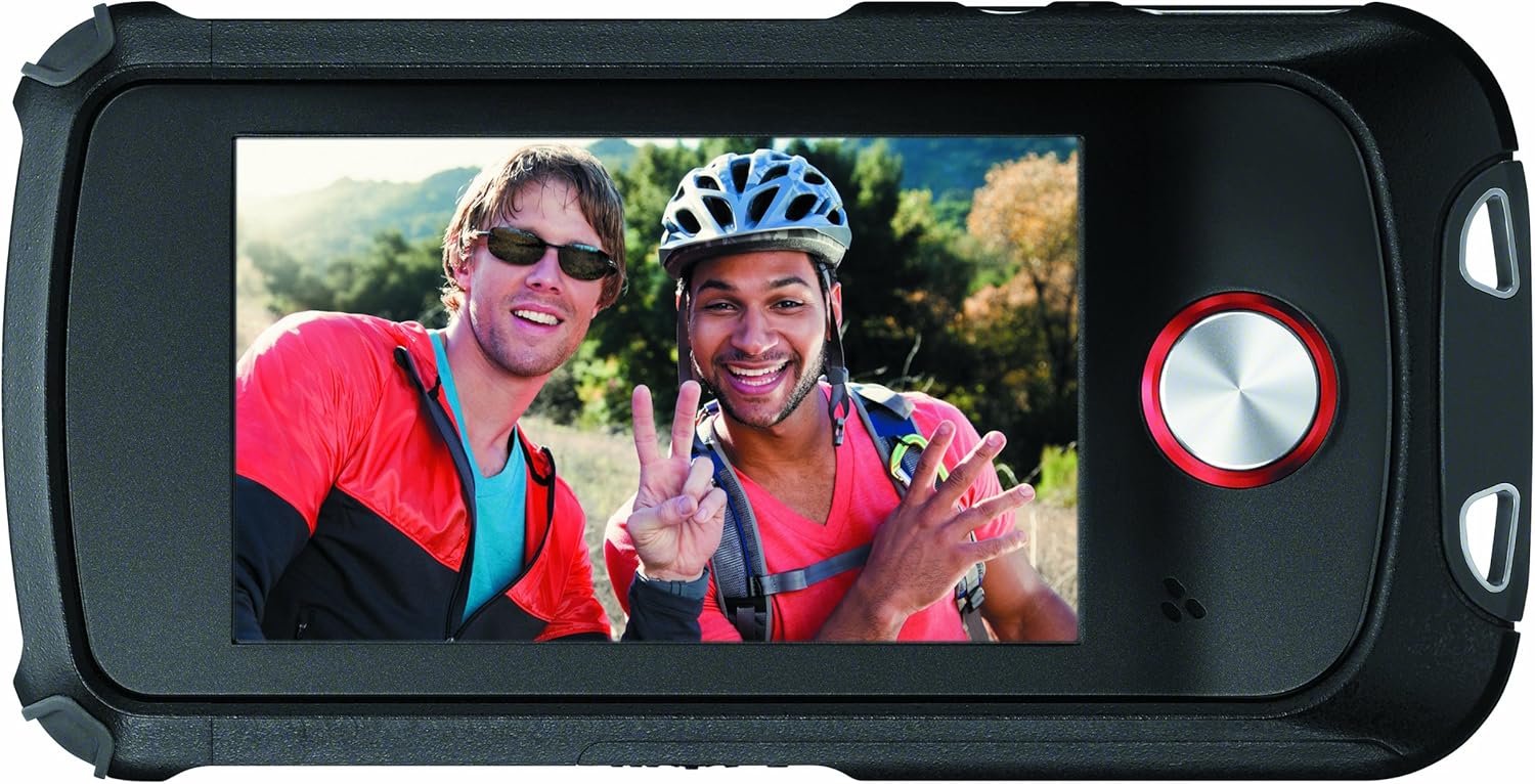 Sony Bloggie Sport (MHSTS22) Waterproof Video Camera with 4x Digital Zoom and 2.7-Inch Touchscreen LCD (Red) (New Model) (Renewed)