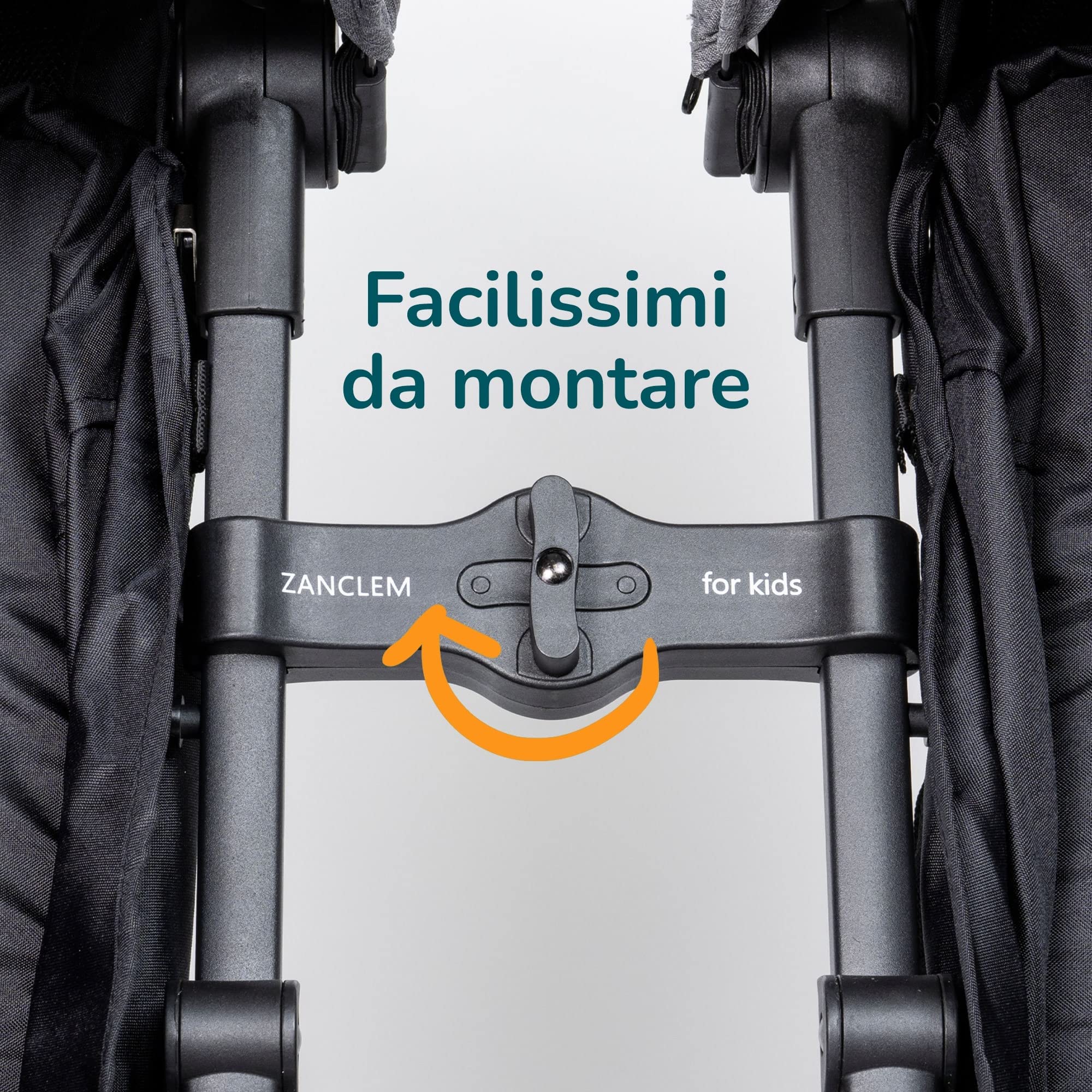 Kit Connettori Gemellare o Multi bimbo Per La Trasformazione Del PassegginoPiuma0+ In PassegginoPiumaTwin0+ Applicazione Veloce x Passeggino Gemellare o Fratellare Ultra Leggero