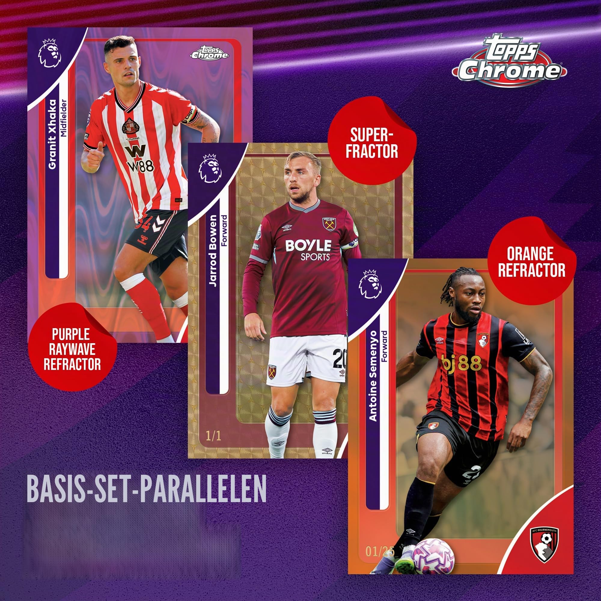 2026 Topps Chrom-Premier-Liga-Fußball, werksseitig versiegelt, Vorteilsbox