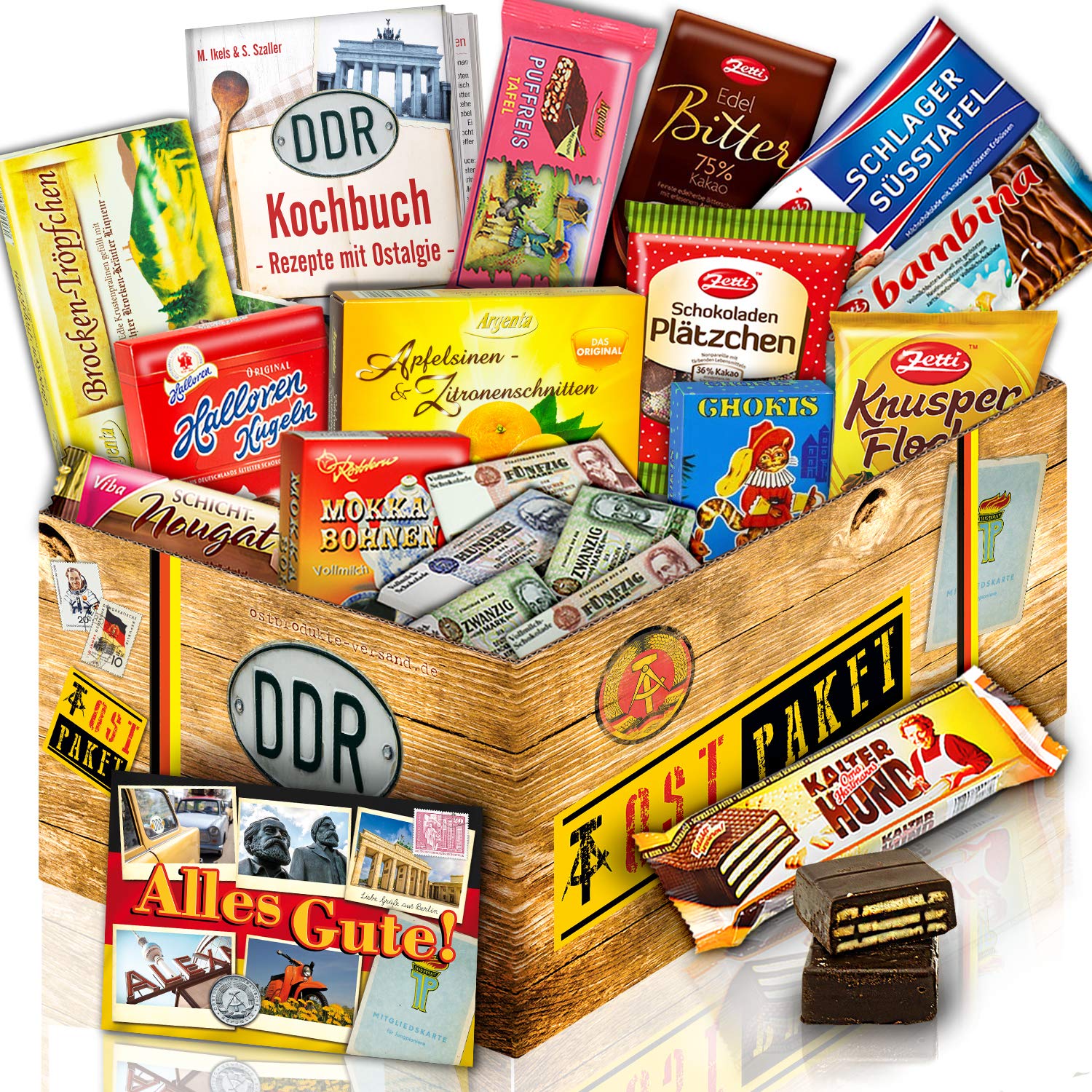 DDR Geschenk Schokolade/Schoko Box XL/Geschenkset zu Geburtstag für Männer