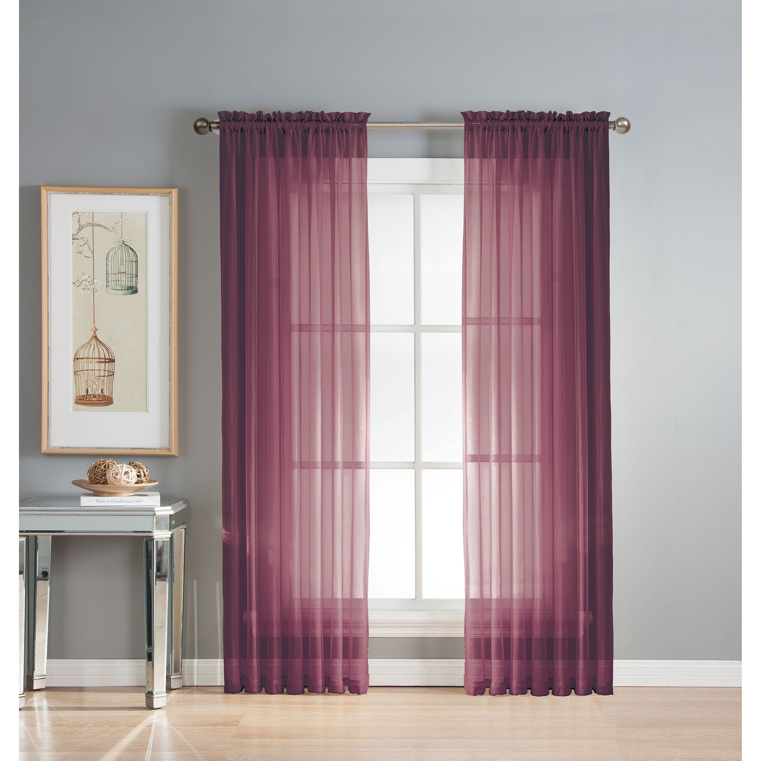 Plum Colored Sheer Curtains Curtains & Drapes