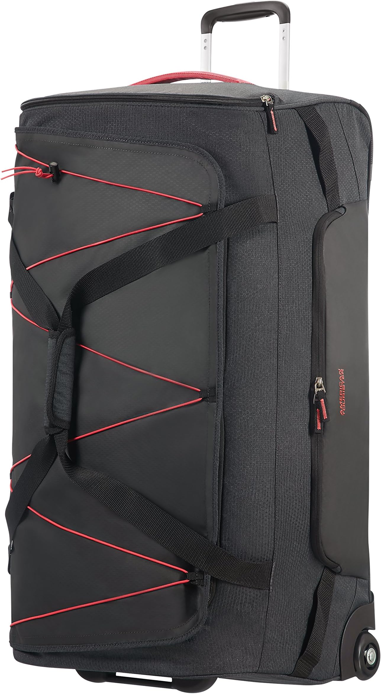 American Tourister Road Quest Wheeled Duffle Large Travel Duffle, 79 cm, 114 liters, Grey (Graphite/Pink)