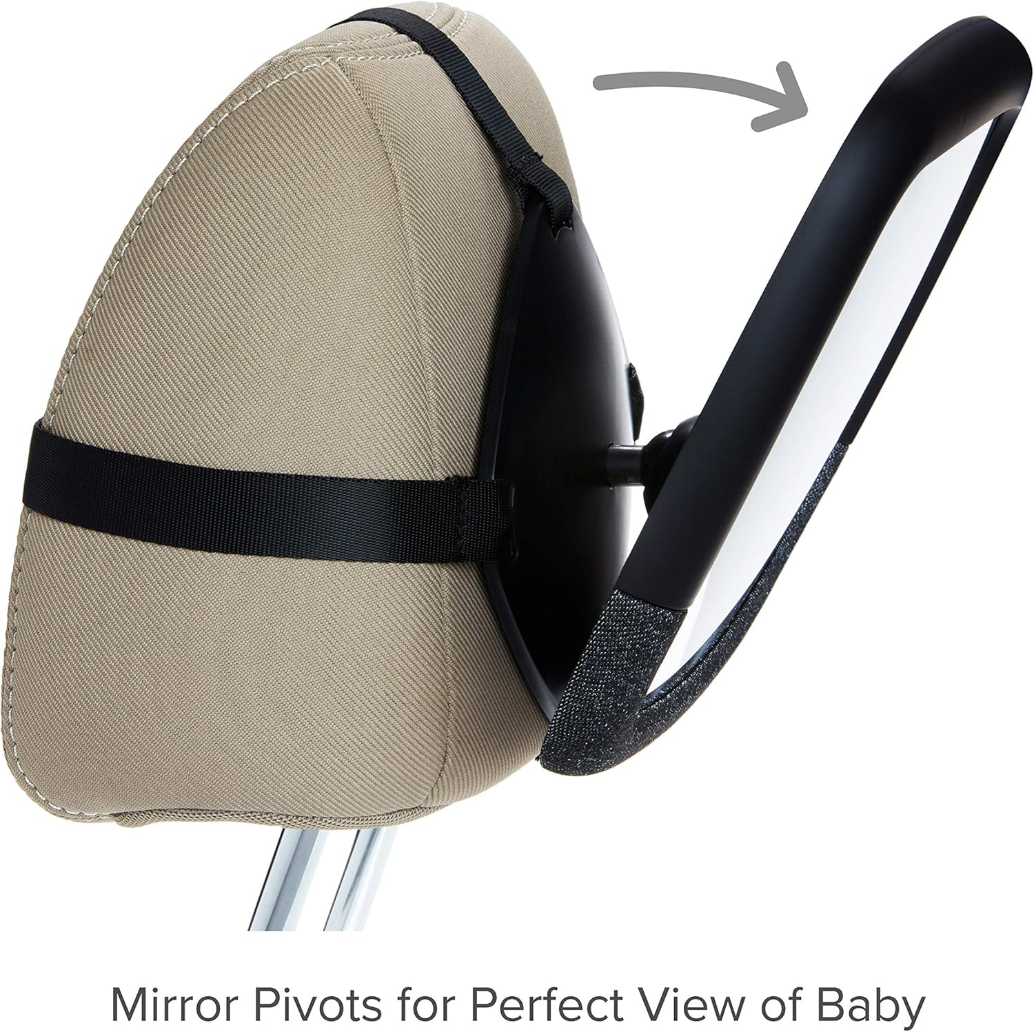 Munchkin Baby Car Mirror, Rear Facing Car Seats | Pivot 360 | Adjustable | Black | 2 Pack