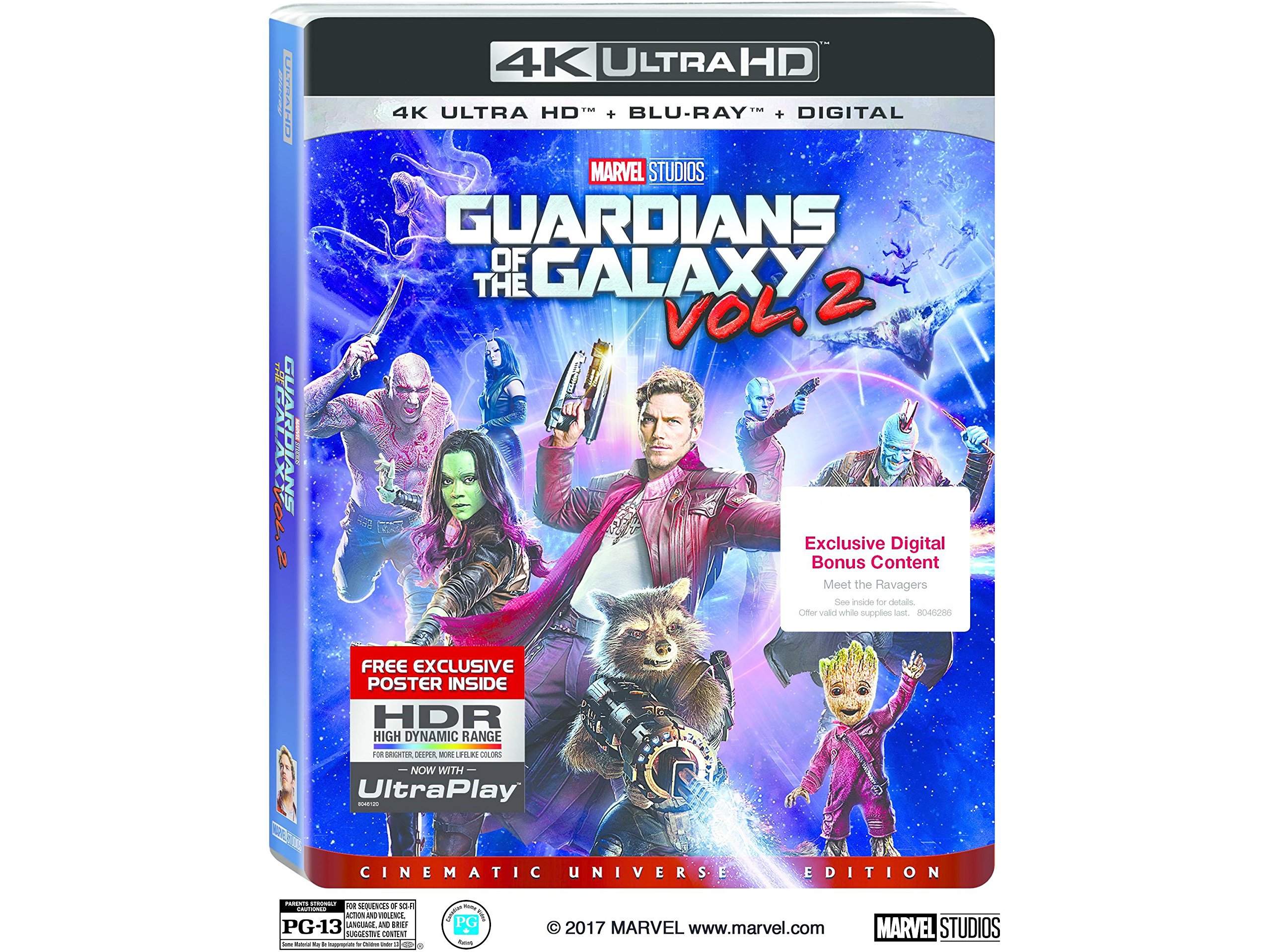 Guardians Of The Galaxy: Volume 2 4K Blu-ray DVD + Digital) Exclusive