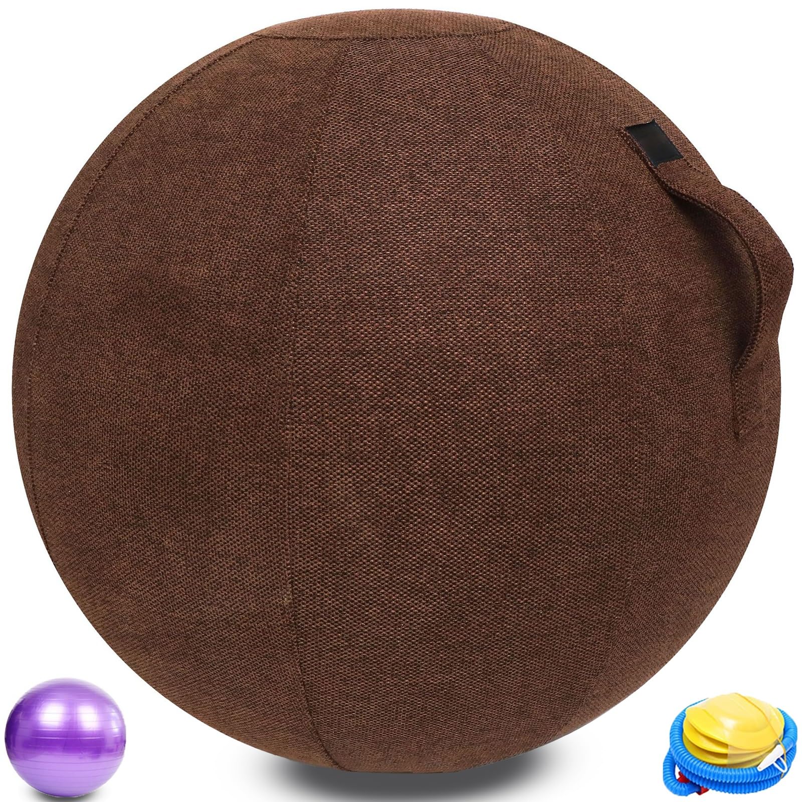 25.5" 65cm Swiss Ball Grossesse, Chaise Ballon, Ballon Grossesse avec Couvercle