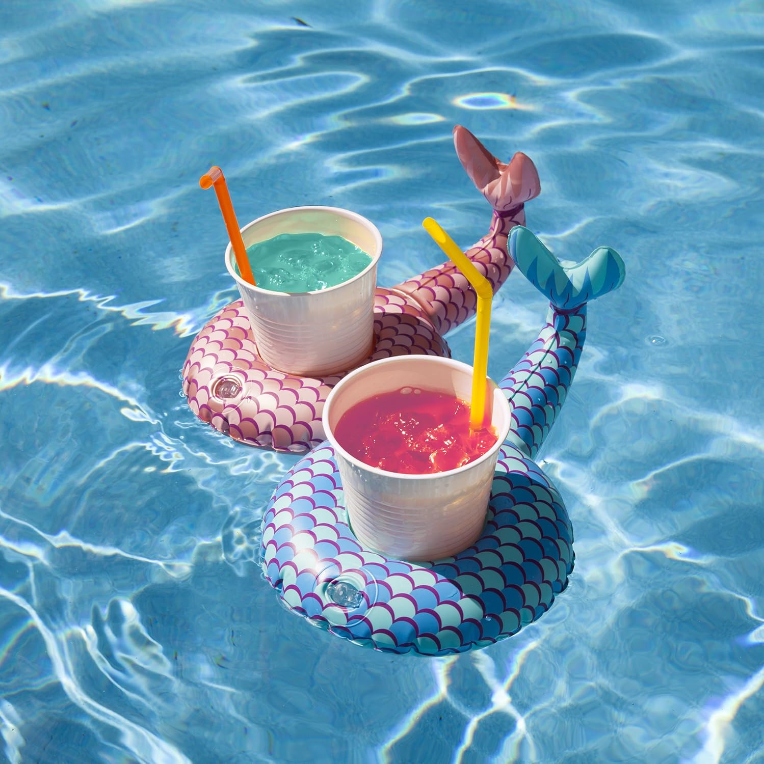 BigMouth Inc Inflatable Drink Holder for Pool - Floating Cup Holder for Hot Tub & Water - Fun Outdoor Beverage Float
