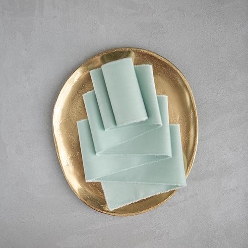 Miniatura 110 de Dark green 1 inch wide 5 yds frayed edges handmade cotton ribbon hand dyed for Rustic wedding invitation ties favors gift wrapping Party decor bows