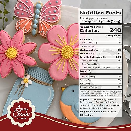 Miniatura 2 de Ann Clark Red Royal Icing Mix 4.3 oz. La bolsa hace 2 tazas de glaseado de galletas rojas