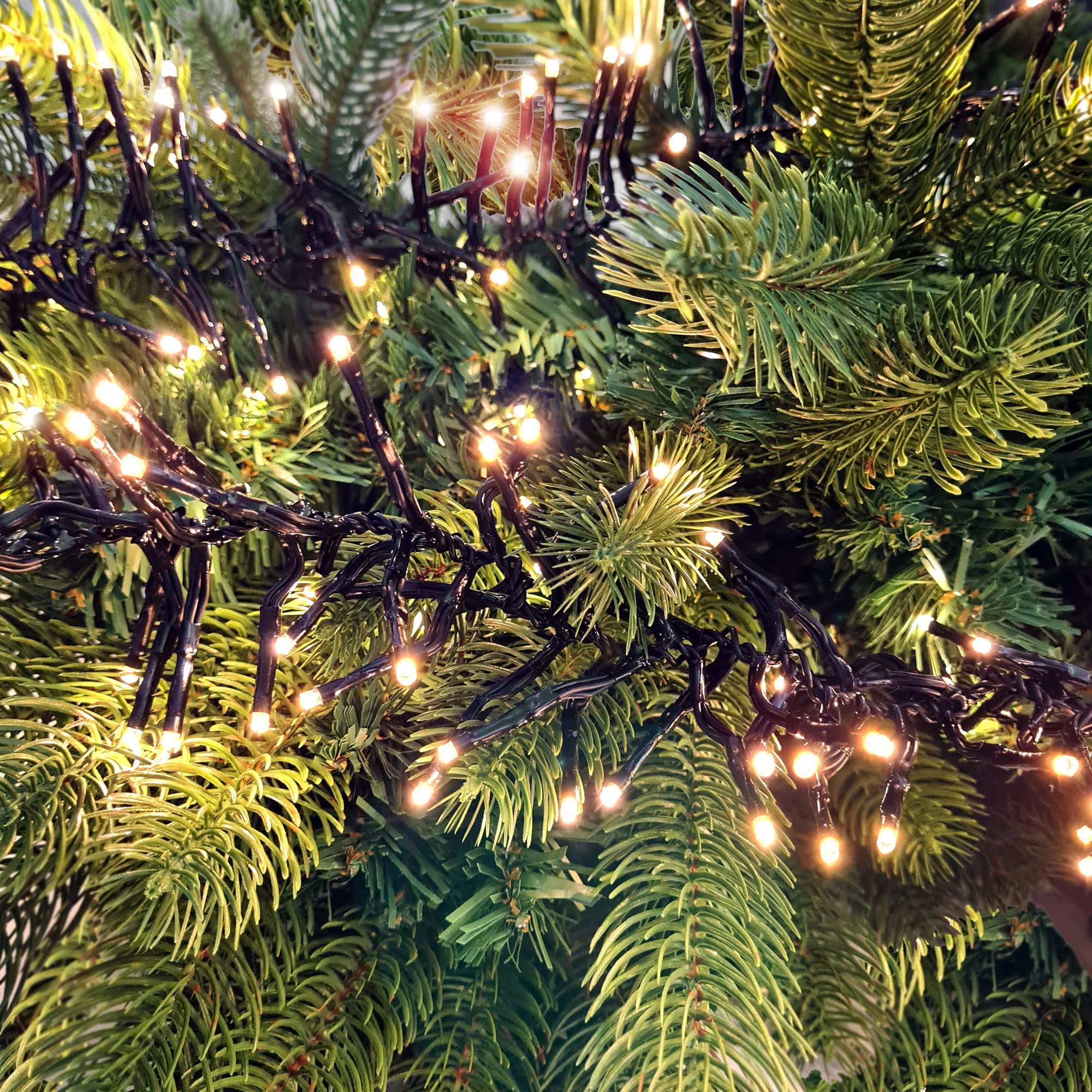 1512 LED Cluster Lichterkette 11m Warmweiß mit 8 Lichteffekten Innen und Aussen | 8 Lichteffekte, Innen und Aussen