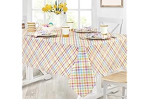 Pastel Spring Sweet Gingham Tablecloth