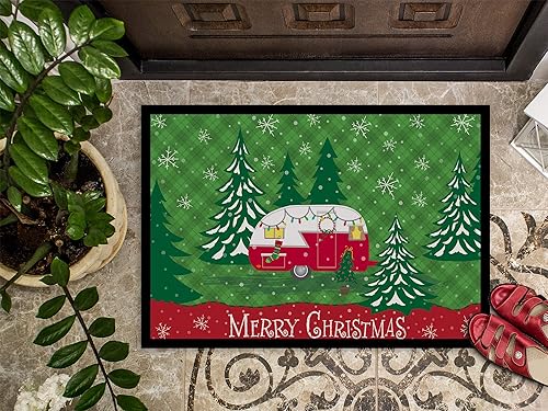 Miniatura 3 de Caroline's Treasures VHA3018JMAT - Tapete vintage de Navidad para puerta delantera, 24 x 36 pulgadas, para interiores y exteriores, para entrada,