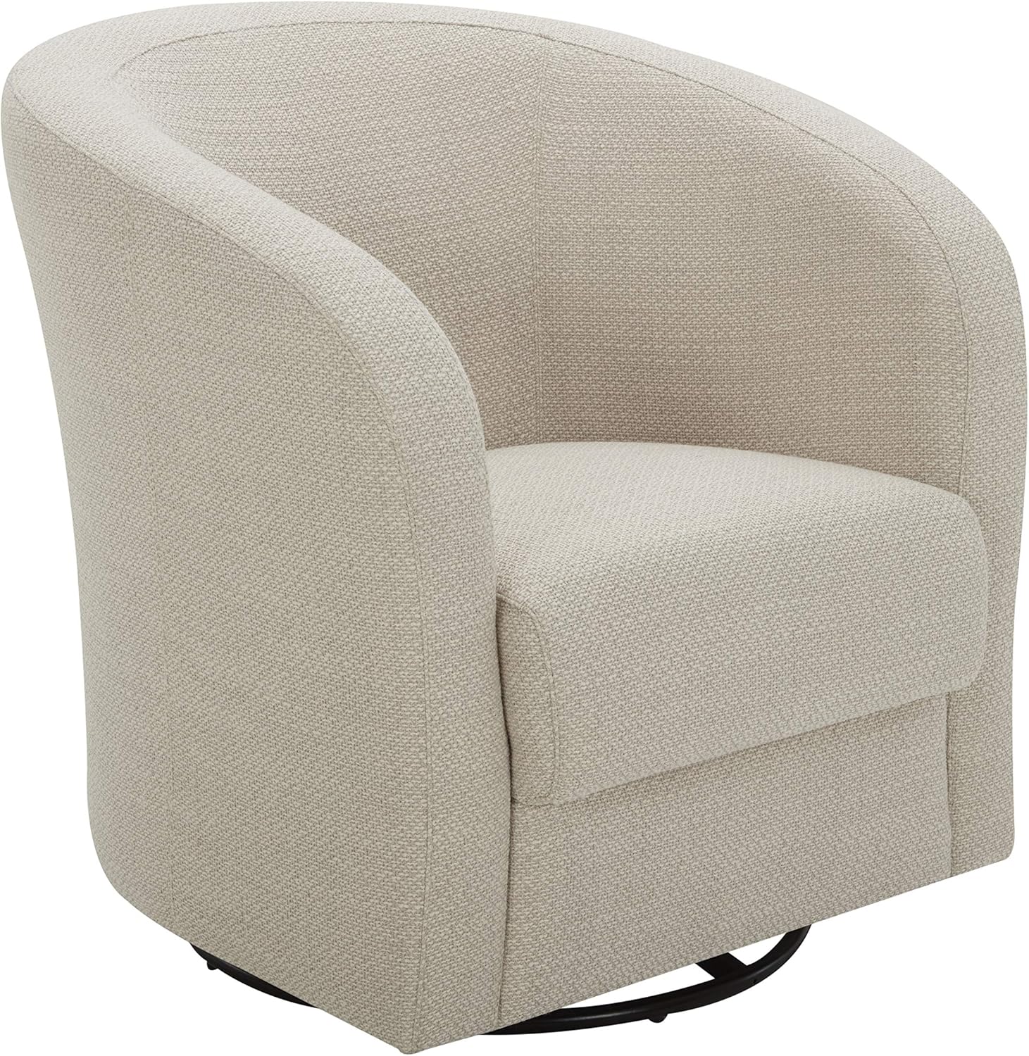  Brand – Rivet Rione Modern Upholstered Swivel Chair with Rounded Back, 30.3"W, Stucco : Home & Kitchen