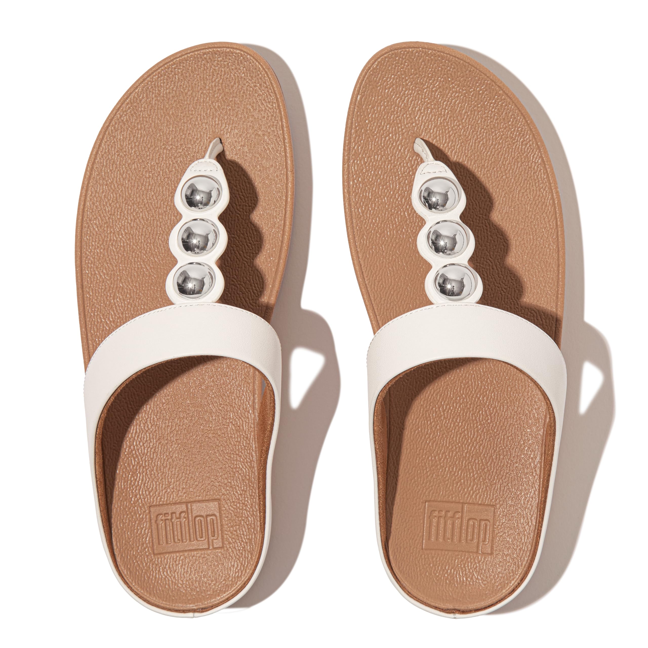 Fitflop Fino Mirror-dome Leather Toe-post Sandals SandaliaMujer