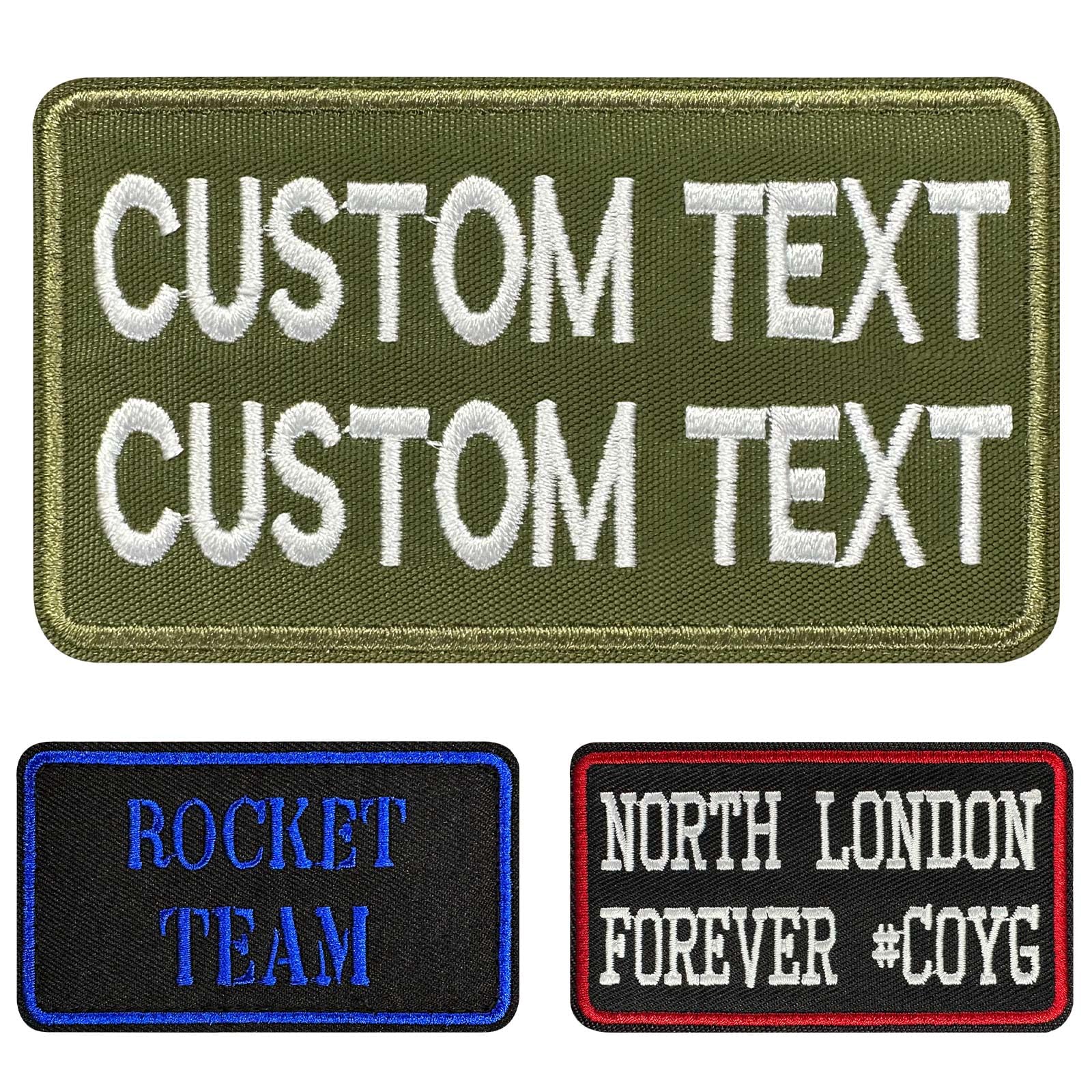 Krvaxe Custom Embroidered Patches, 2PCS Personalised Tactical Name Badges
