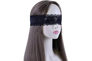 Women's Mysterious Black Lace Mask and Blindfold
