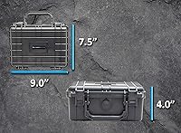 Vista 8 de Cloudten 9 inch Airtight Case with Impact Absorbing Customizable Foam, Includes Case Only