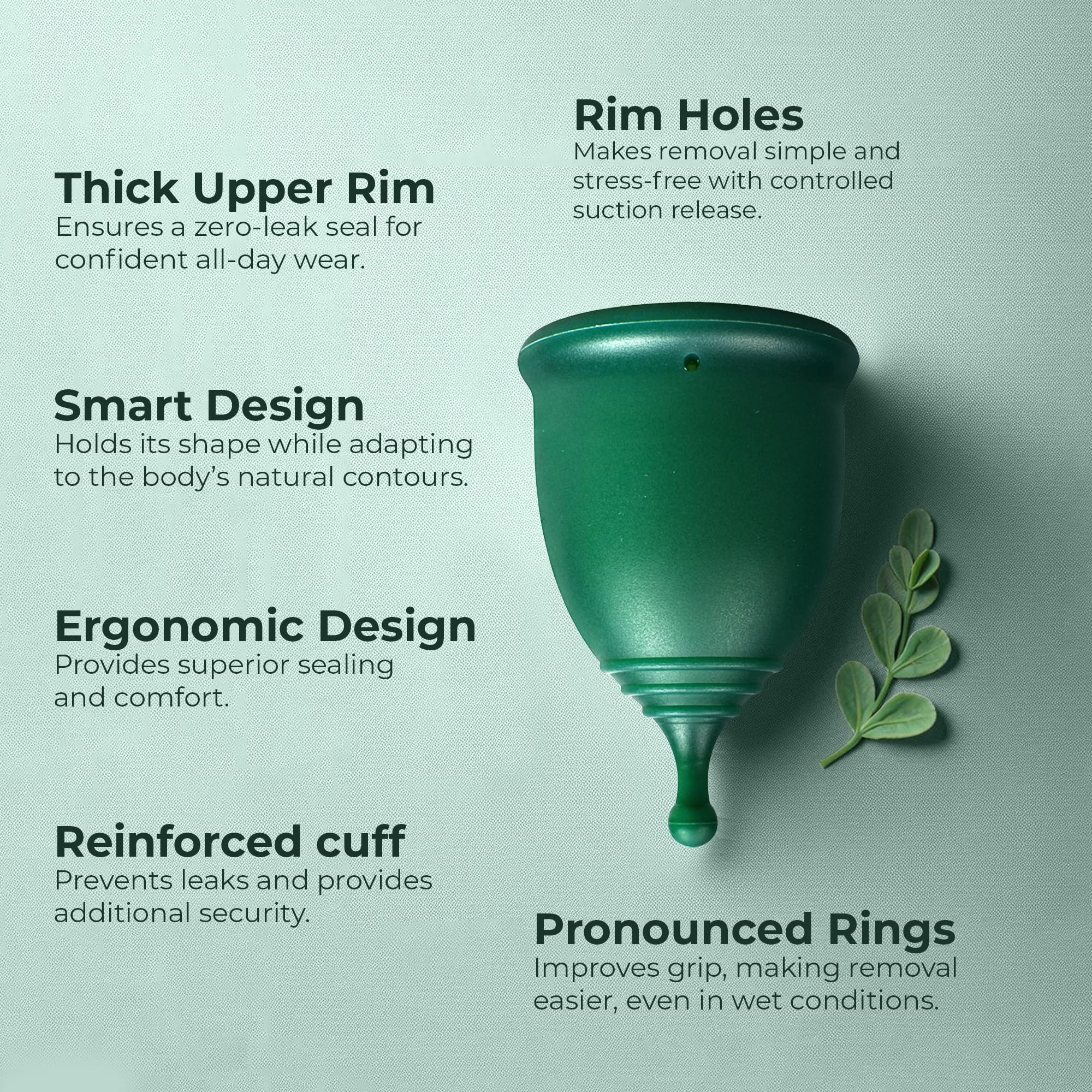SHORDY Menstrual Cup and Applicator Combo-Set – 2 wiederverwendbare Menstruationstassen/Periodentassen (Small & Large), Alternative to Tampons, Disc and Pads for Heavy Flow