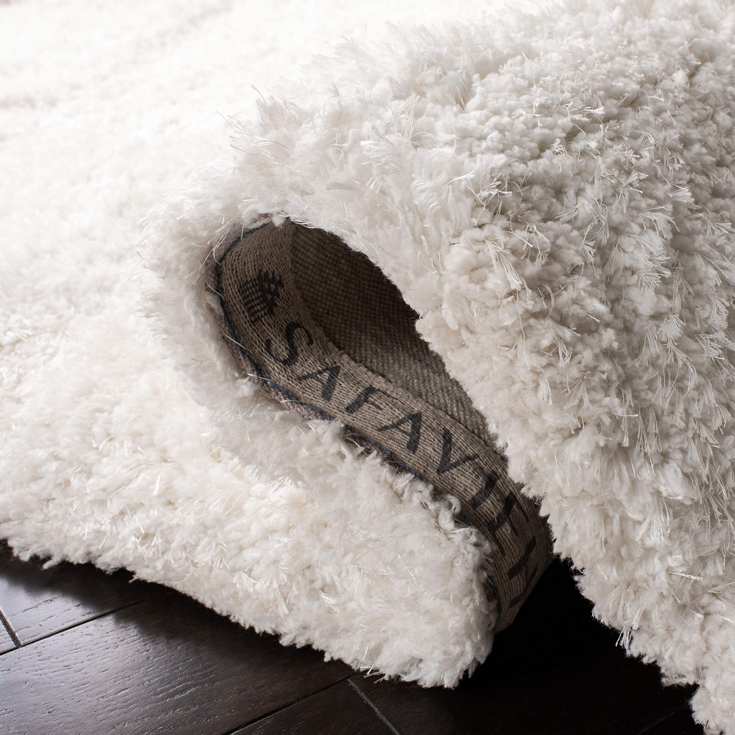 Safavieh Supreme Shag Collection SGS621A-3 Ivory Area Rug, 3