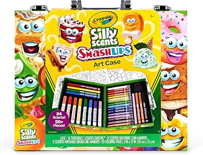 Crayola Silly Scents Mini Inspiration Art Case, Scented Crayons & Markers Set, Art Kit for Kids, Coloring Supplies, Travel...