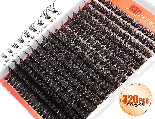 Miniatura 6 de Kit de extensión de pestañas gruesas, kit de extensión de pestañas de visón esponjoso con unión de pestañas y removedor de pestañas de sellado,