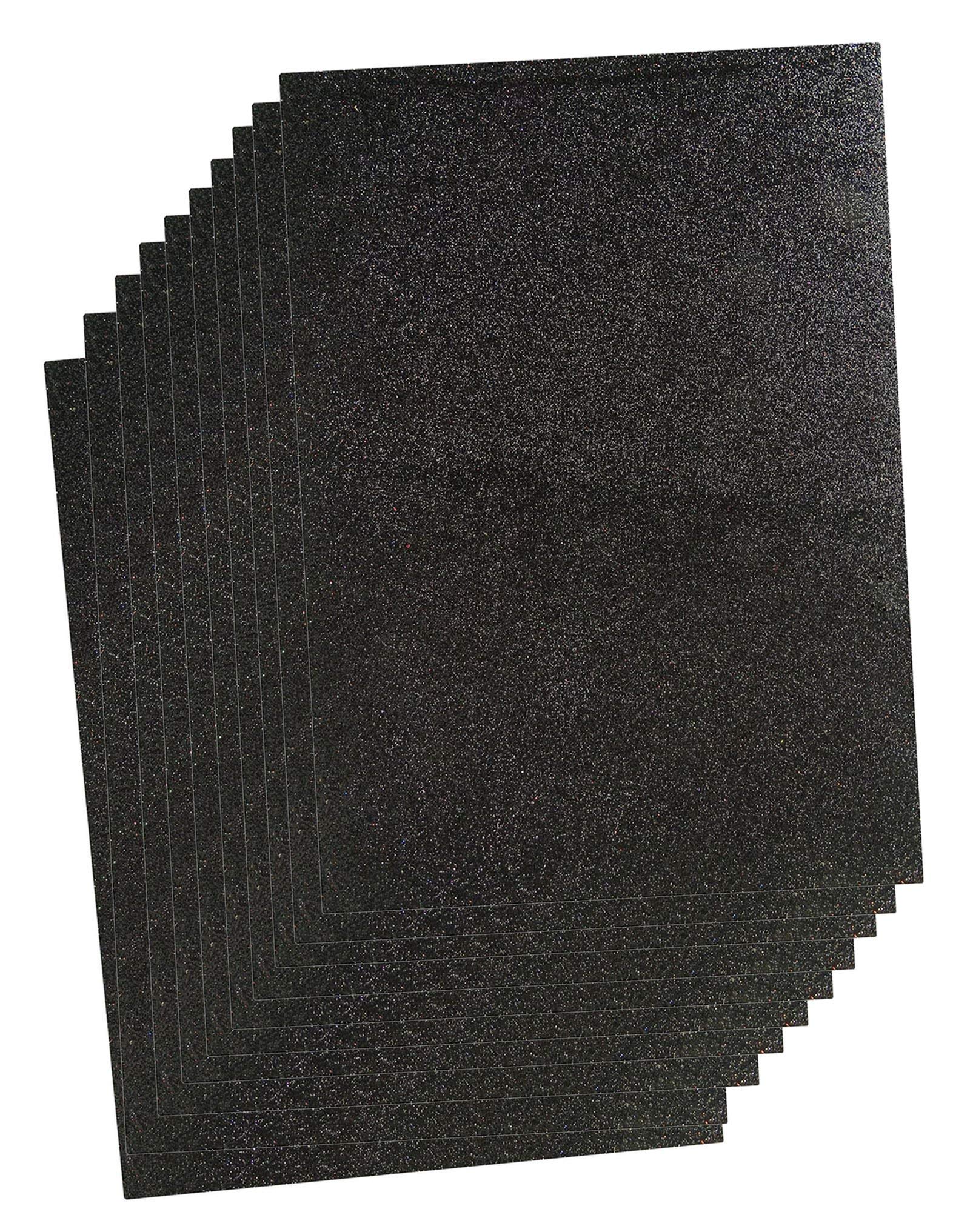 CHIISEN GLITTER NON-ADHESIVE EVA FOAM A4X2MM- 10pcs Per pack (RED)