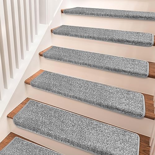Miniatura 7 de PURE ERA Bullnose - Juego de peldaños para escaleras sin cinta, antideslizante, protectores de escaleras para interiores, fundas suaves y