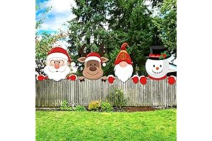 Christmas Fence Peekers