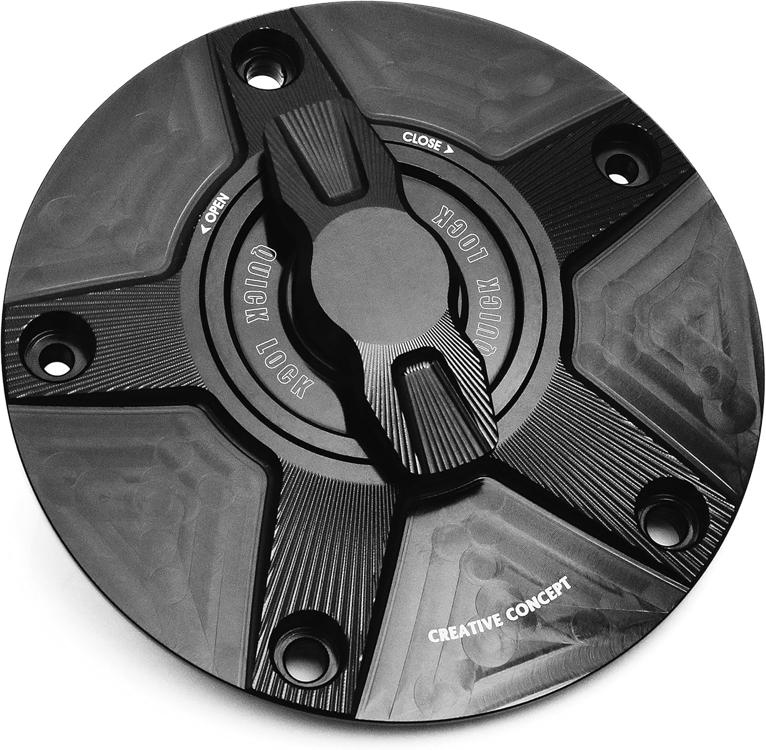 MC MOTOPARTS NIMBLE Black CNC 1/4 Quick Lock Fuel Cap Compatible with YZF R6 1999-2017 18 19 20 21 R1 14 15 16 17 YZF R3 2021 2022 2020 2019 2018