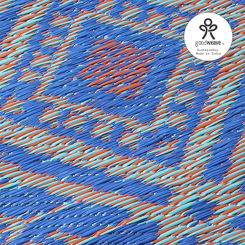 Miniatura 6 de Fab Habitat Jodhpur - Alfombra para exteriores, impermeable, resistente a la decoloración, sin pliegues, plástico reciclado prémium, estilo bohemio