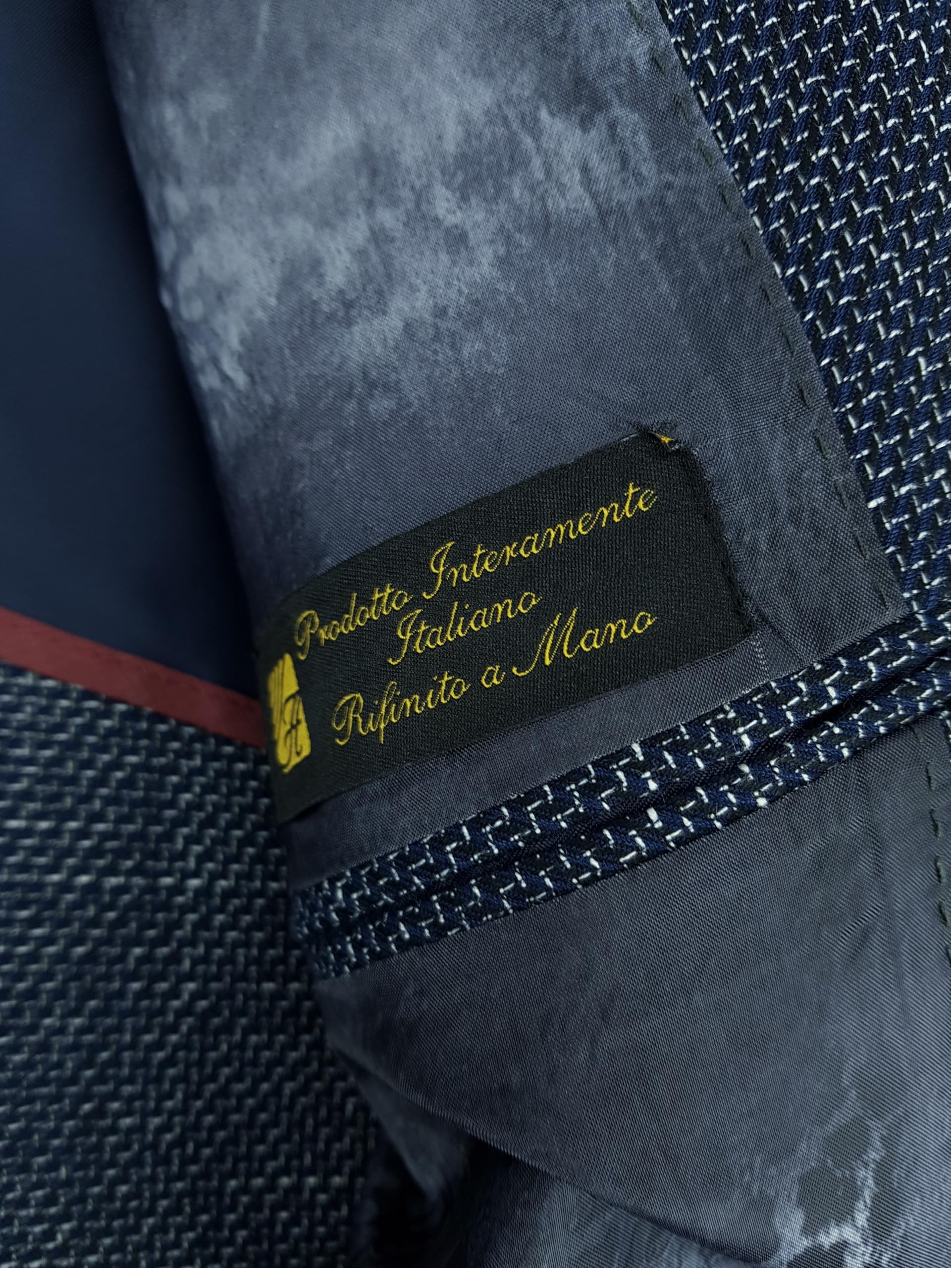 Giacca Uomo Elegante Abito Cotone Elasticizzata Slim Fit Sportiva Micro Fantasia