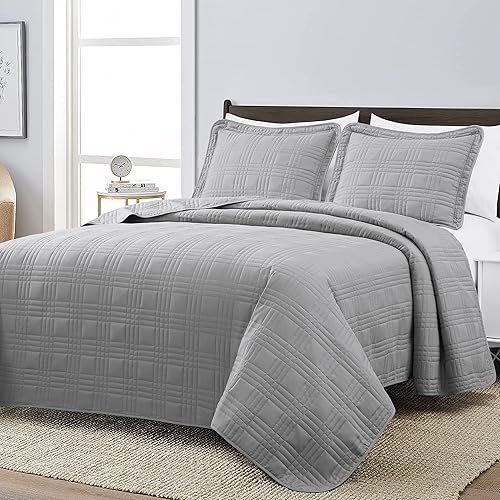 Miniatura 2 de Chezmoi Collection - Juego de colcha de 3 piezas de gran tamaño Kingston