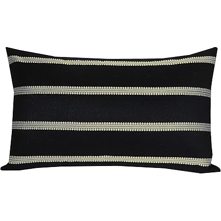 black rectangle throw pillow