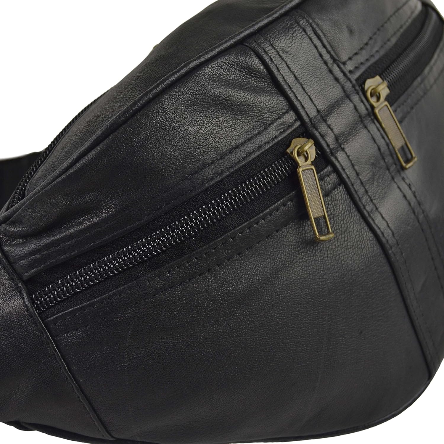 Oakridge Men's Leather Waist Bumbag By Fanny Pack Travel Onesize Black