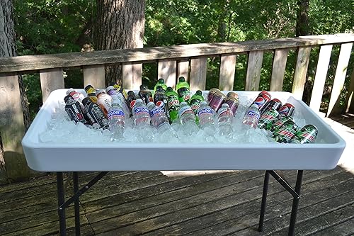 Miniatura 4 de Old Cedar Outfitters Fill and Chill - Mesa plegable con enfriador de hielo con fregadero grande y drenaje para limpiar peces y caza y mantener los