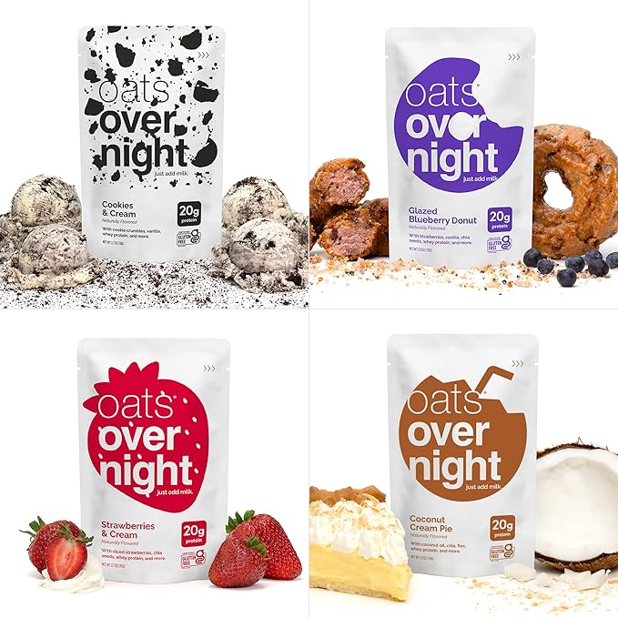 Oats Overnight Party Variety Pack - Avena Alta en Proteína y Fibra (8 Pack + Botella) miniatura 10