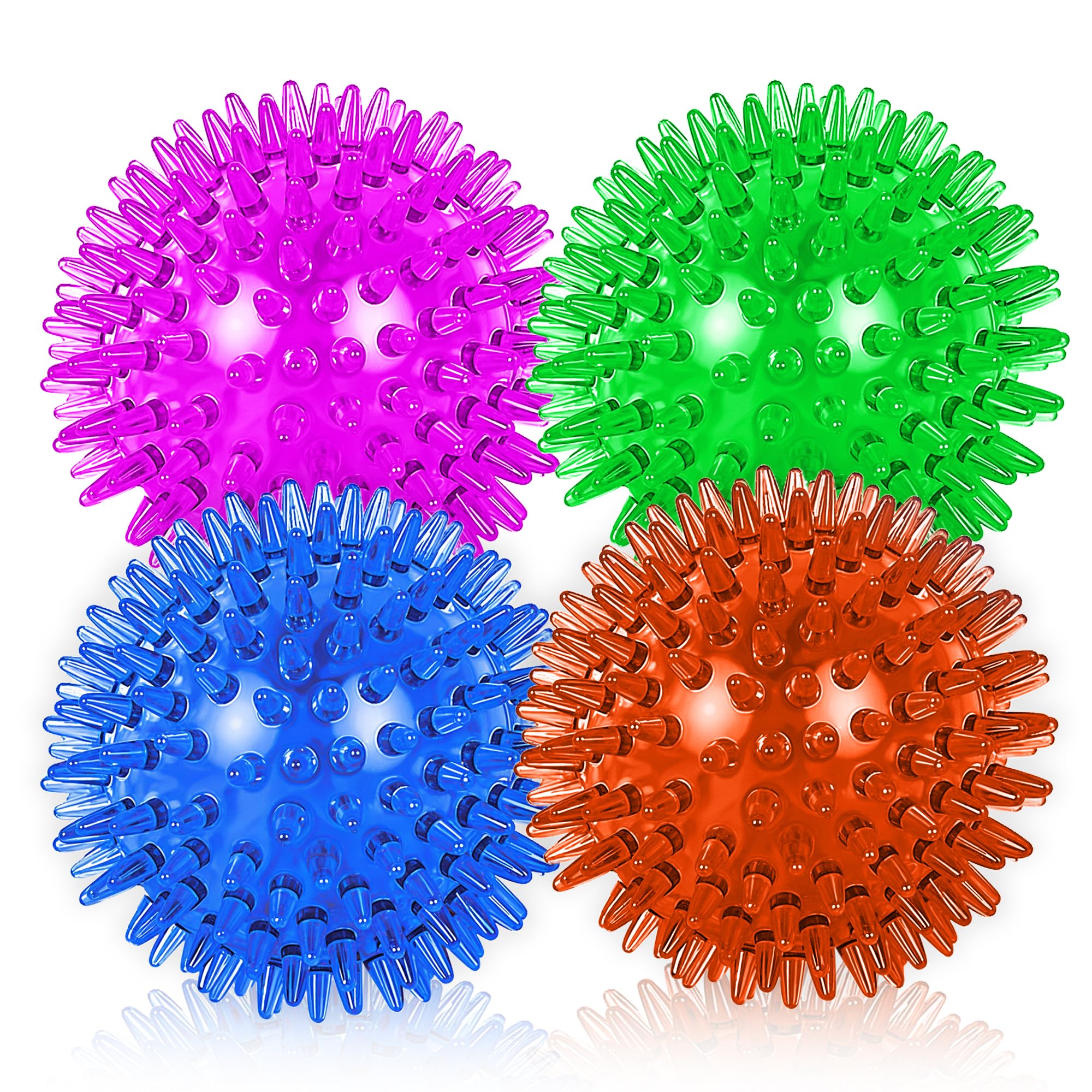 Heavy Duty Squeaky Dog Balls Toy Durable Chew-Resistant Interactive Fetch Ball with Built-in Squeaker for Small to Large