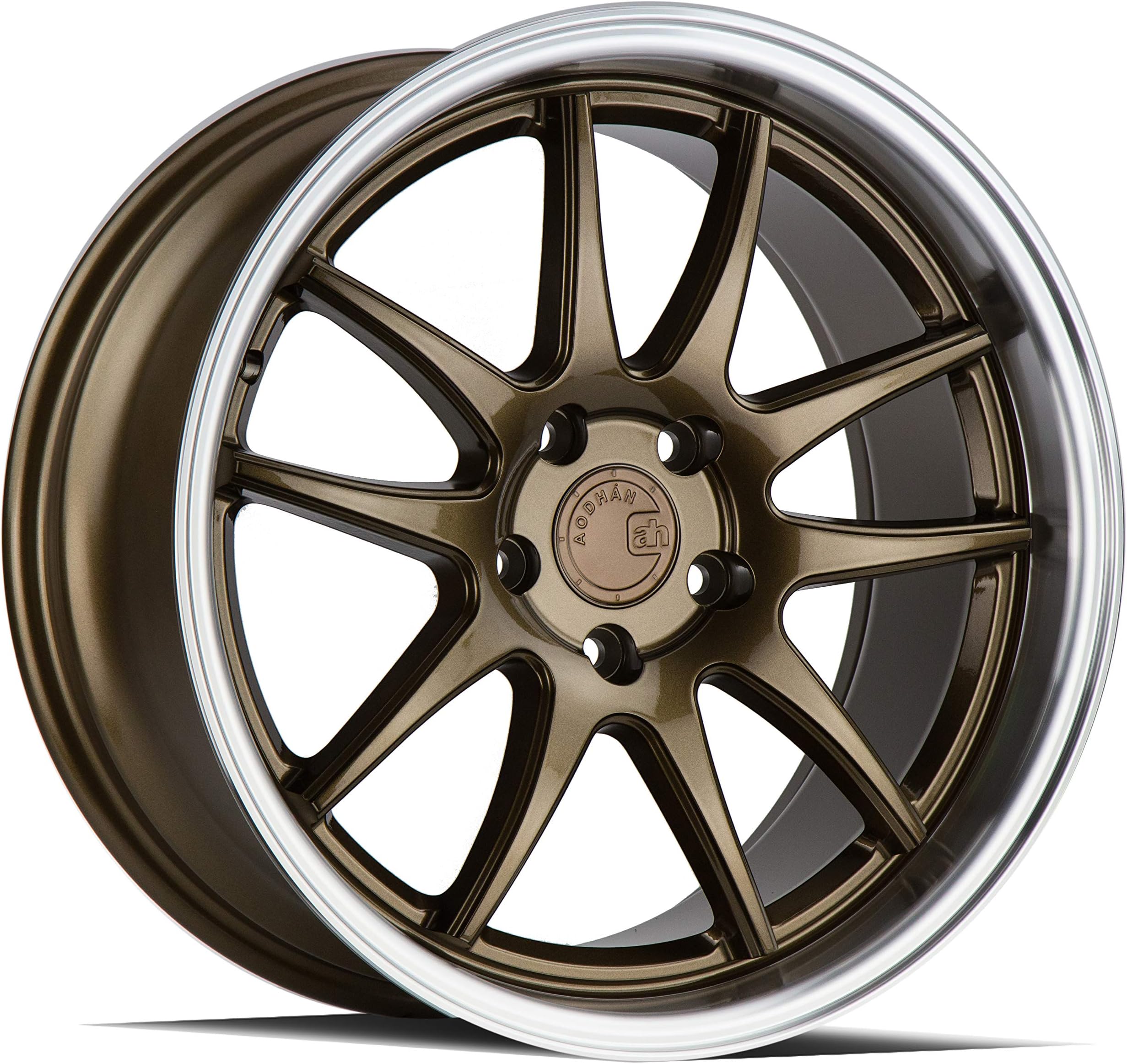 AodHan DS02 Wheel - Bronze w/Machined Lip: 18x9.5 Wheel Size; 5x114.3 Lug Pattern; 73.1mm Hug Bore; 22mm Off Set.