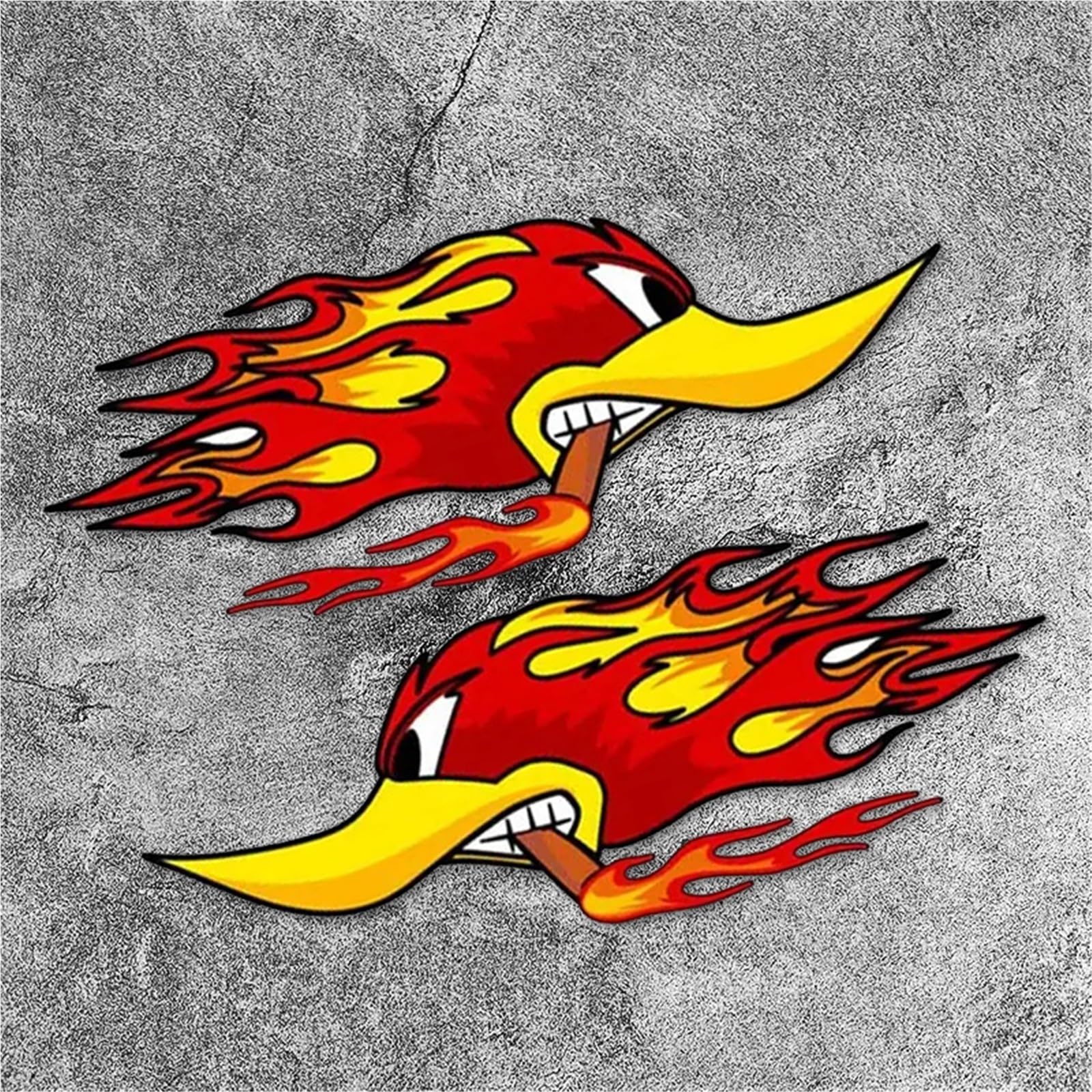 HAfgDJ Flame Bird Sticker for Cars Motorcycles, Waterproof, Scratch-Resistant, Easy Apply Remove, for Bumper, Fuel Tank