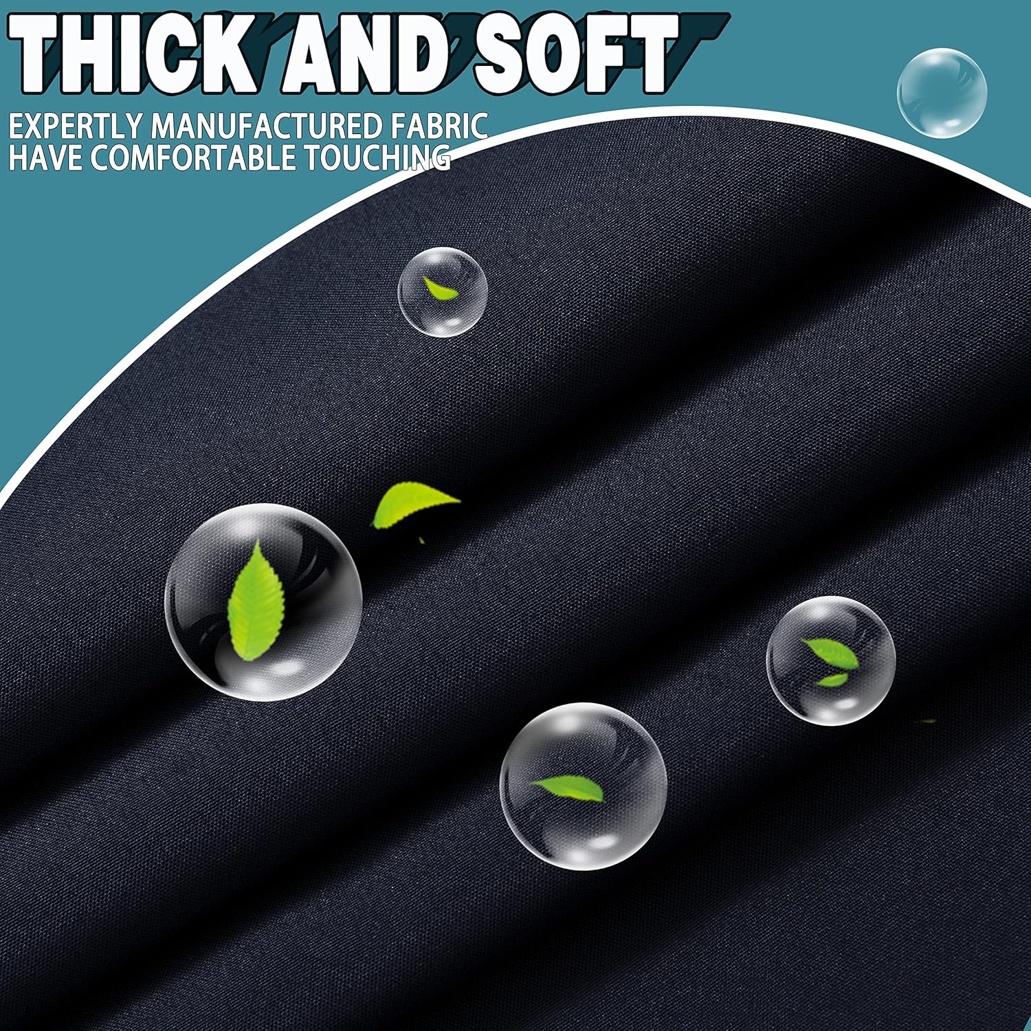Conbo Mio No Hook Shower Curtain with Snap in Liner Set, Hotel Luxury Black Fabric Shower Curtains for Bathroom with See Through Top Window, Washable, Waterproof 71W x 74H