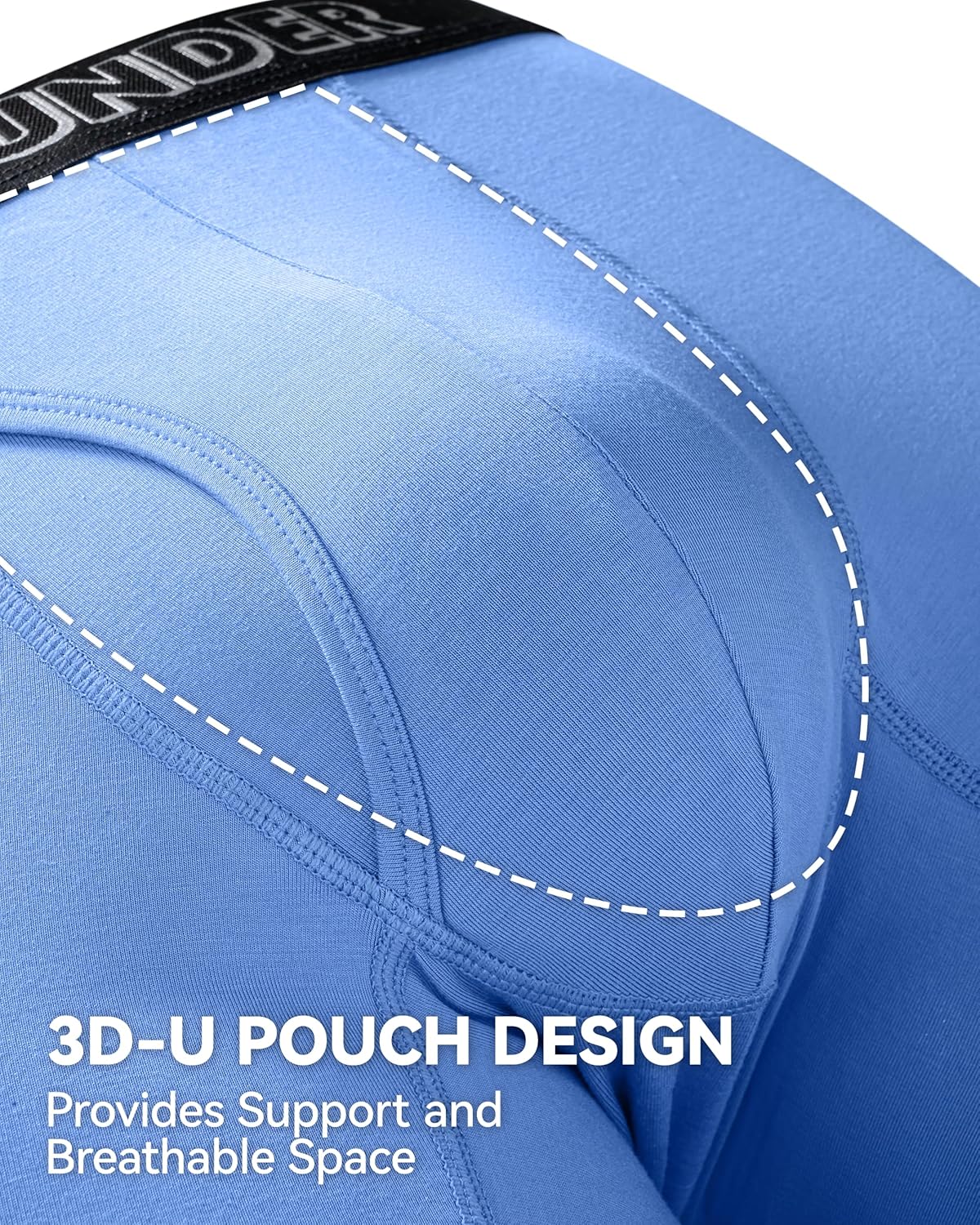 Men's Bamboo Viscose Underwear Boxer Briefs 7 Pack - Breathable Comfort Fit with 3D U-Shaped Pouch & No Ride-Up Legs - Image 4