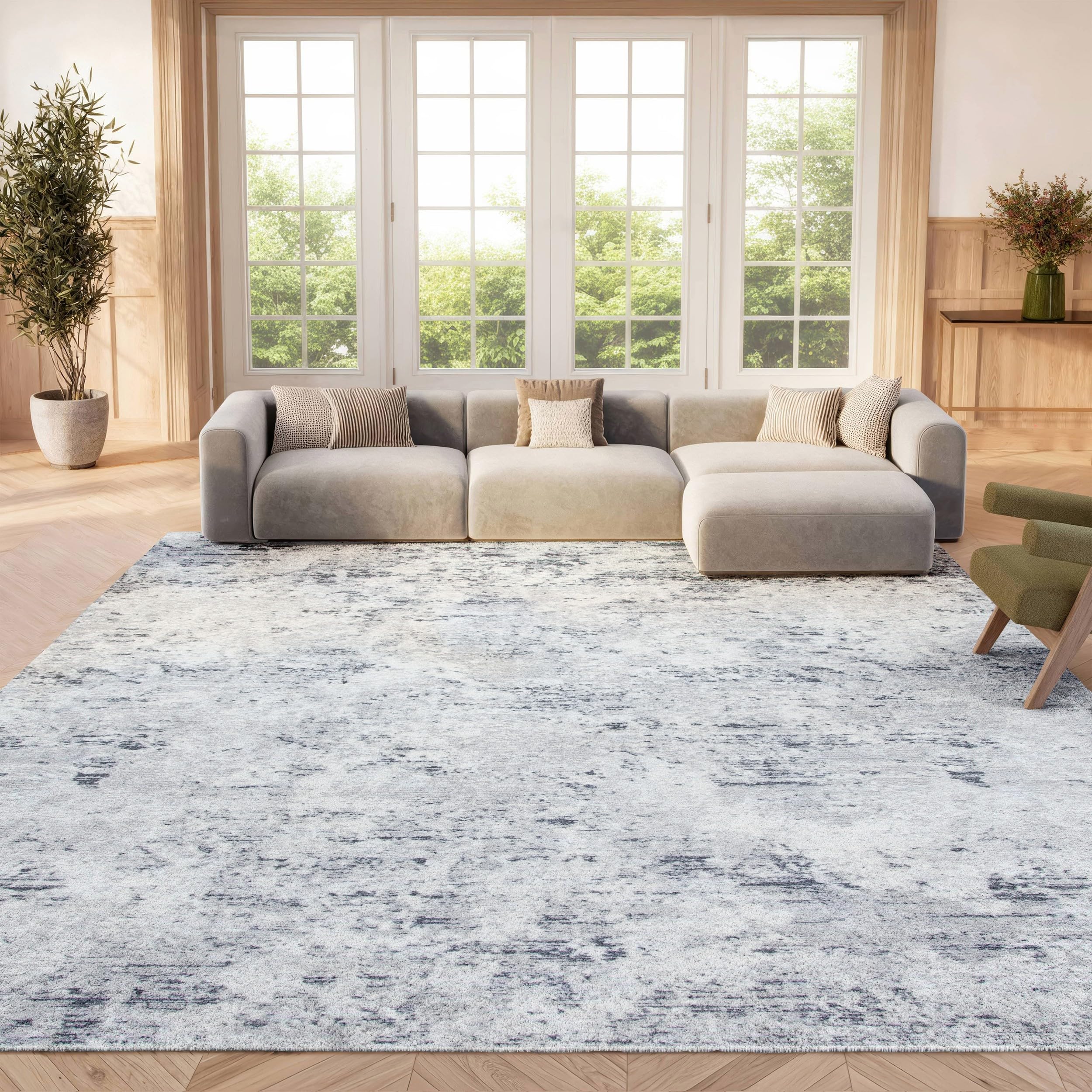 ［NEW］ハンドメイド 羊毛Tapestry Light gray×White Amazon.com: SAFAVIEH Amelia Collection Area Rug - 9' x 12', Grey
