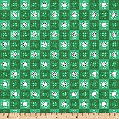 Riley Blake 4H Clover Fabric by Yard