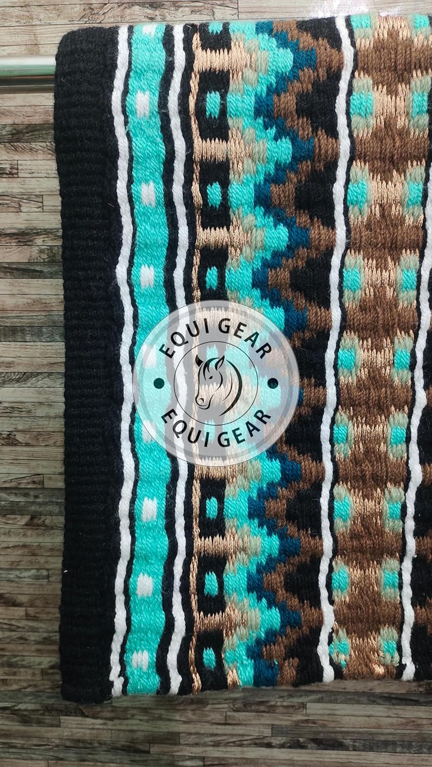 Western Show Horse Saddle Blanket New Zealand Wool Western Design Handmade Saddle Blanket Top Wool Pad Sensor Flex (Customization Available) ZB-003