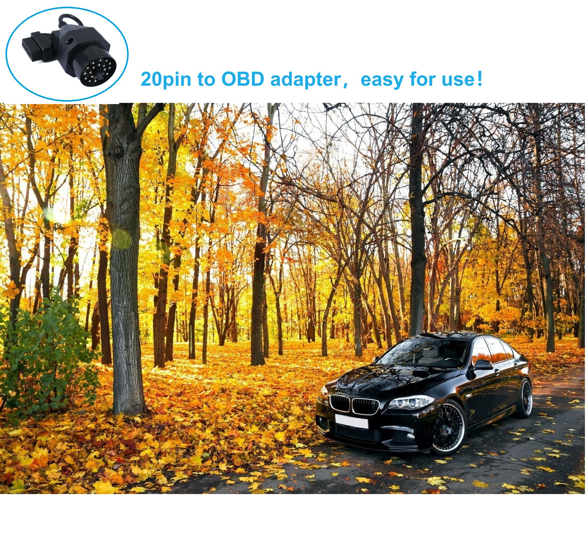 20PIN 20-pinowy do 16PIN OBD2 kompatybilny z BMW OBD E28 E30 E34 E36 E38 E39 E46 E53 kabel adaptera złącza