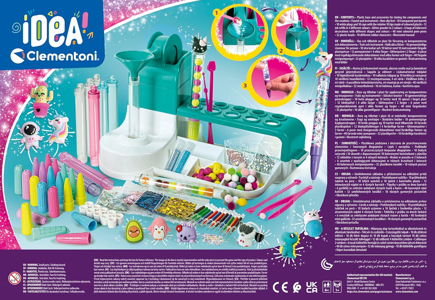 Clementoni - 18780 - Idea - Pen Lab - Creative Laboratory, Colorful Pencils, Toy for Kids 6-10 Years, Made in Italy