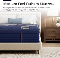 Vista 7 de FATHOM King Size Mattress, 14 Inch Hybrid Mattress with Breathable Modal Cover, Cooling Gel Memory Foam & Pocket Spring, Pressure Relief &