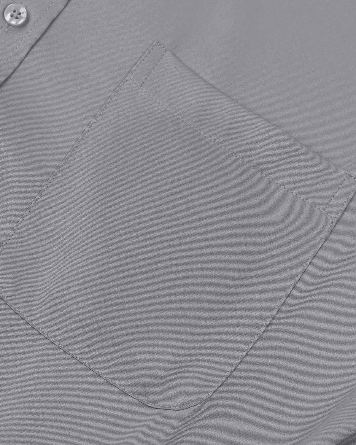 Alimens & Gentle Men's Dress Shirts Long Sleeve Wrinkle-Free Stretch Shirts Solid Formal Button Down Shirt with Pocket - Image 5