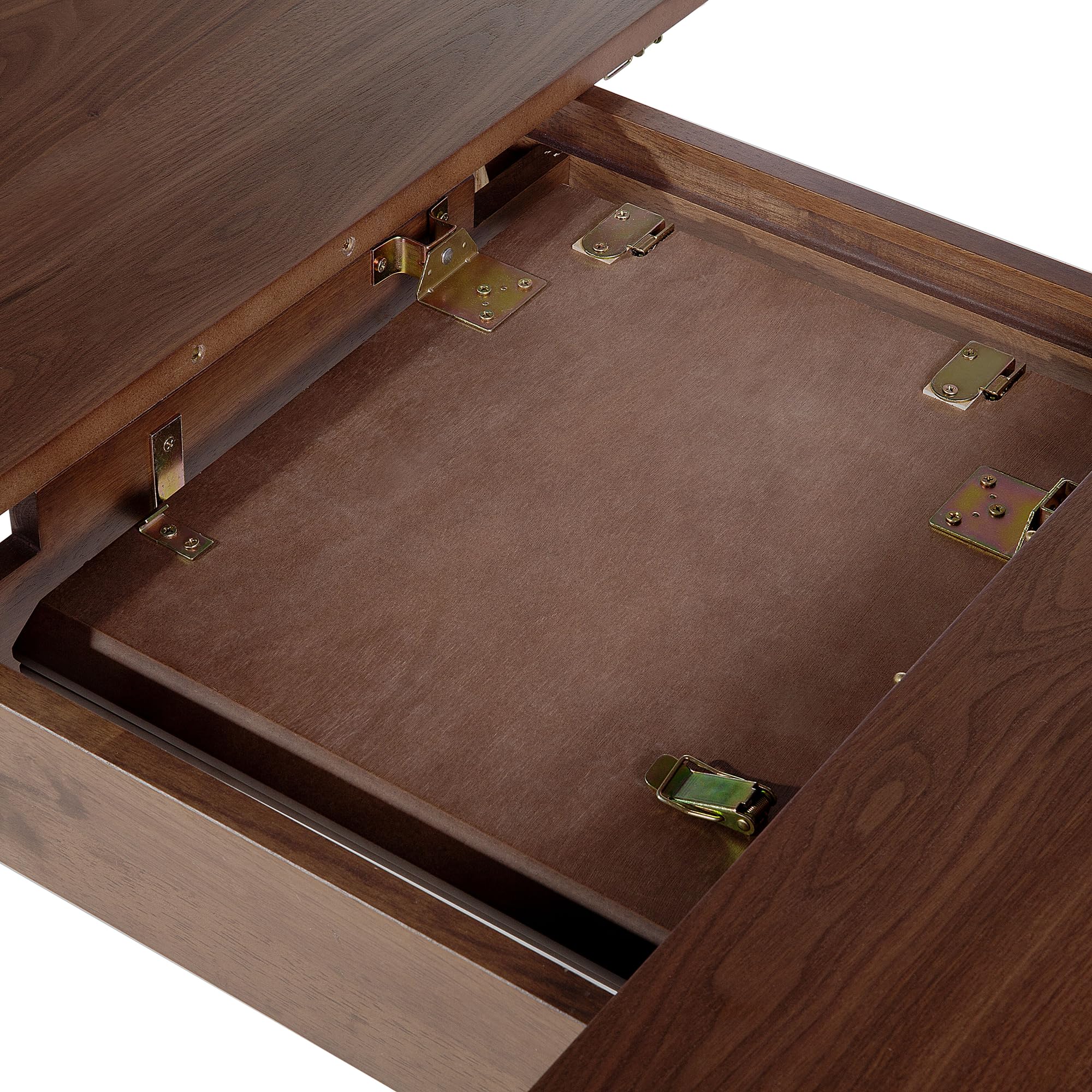 Esstisch dunkle Walnuss 120 x 75 cm ausziehbar 150 x 75 cm Skandi Madox
