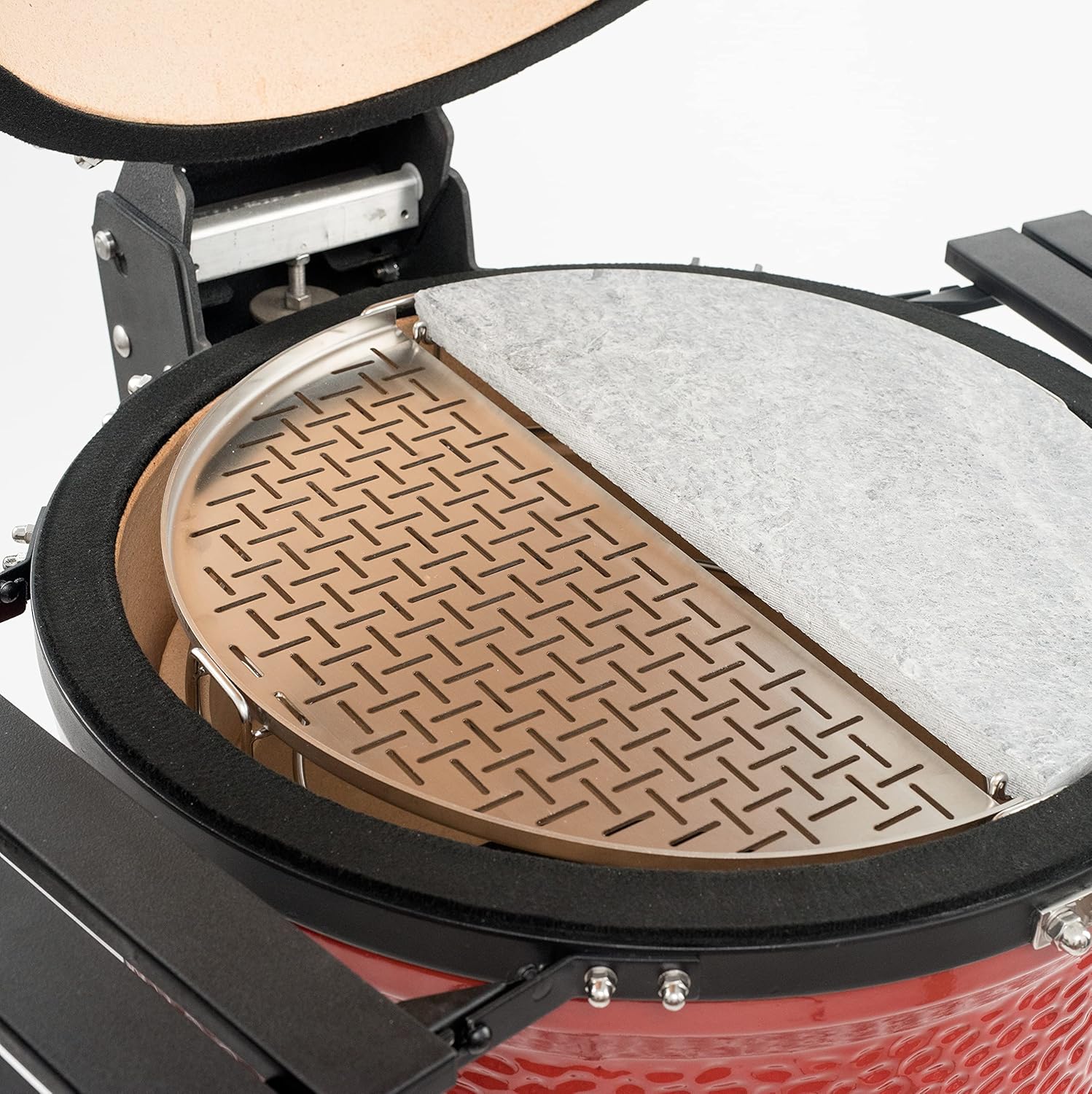 Kamado Joe BJ-HCICG Half Moon Cast Iron Grill Grate for 24 inch Big Joe, Black : Patio, Lawn & Garden