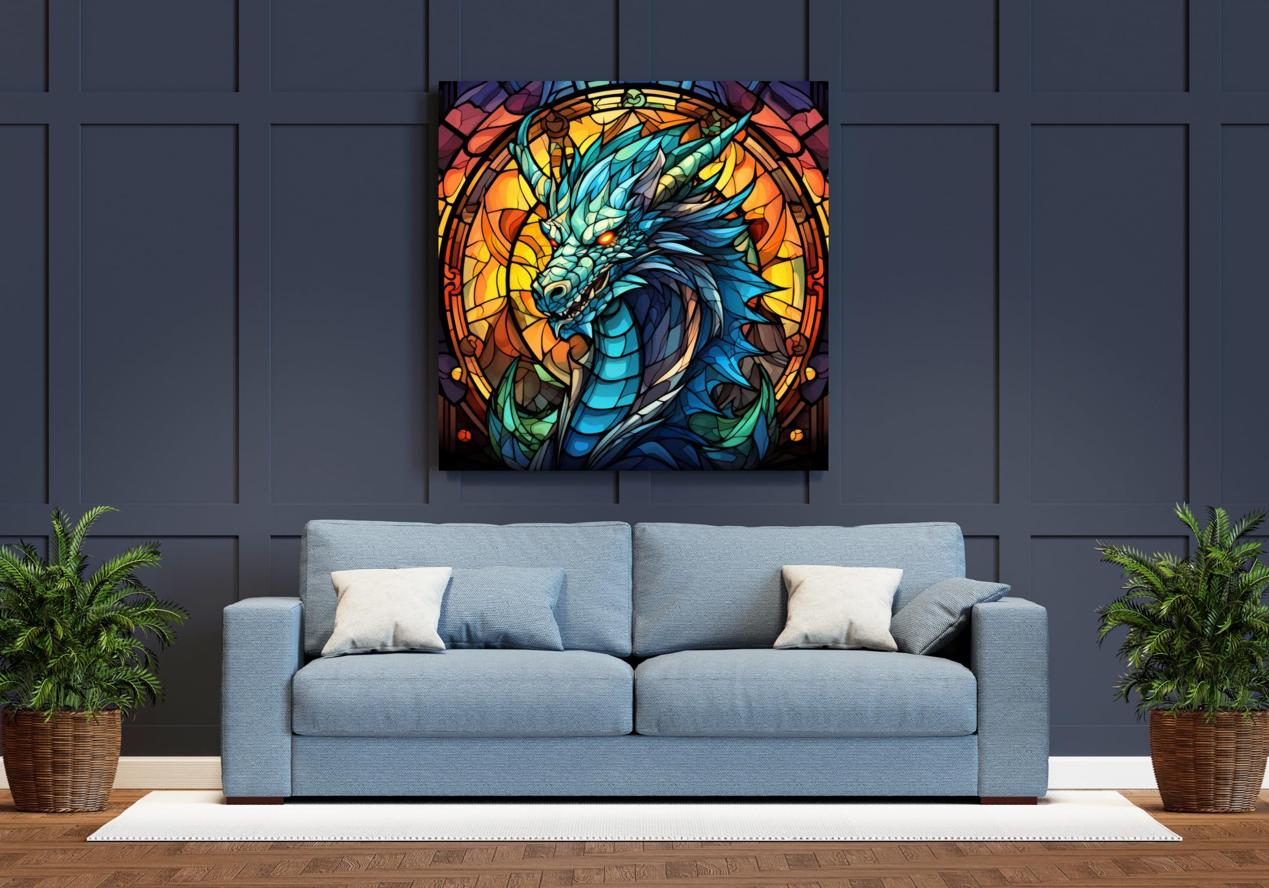 Sewnsty Cross Stitch Kits for Adults Advanced Stamped Cross Stitch Pattern Animals Dragon Cross Stitch Kits for Adults Clearance (Animal Dragon)